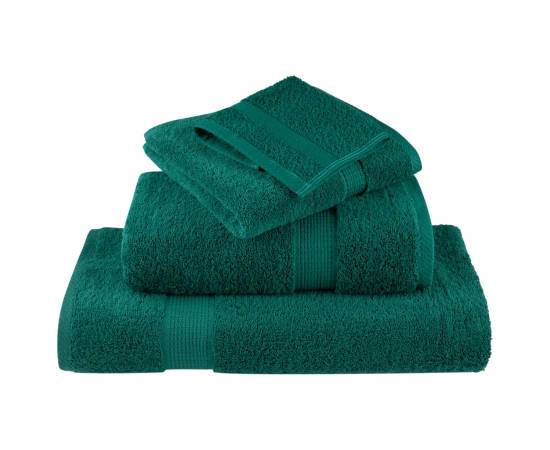 Set de prosoape premium, 12 piese, verde, 600 g/m² 100% bumbac, 4 image