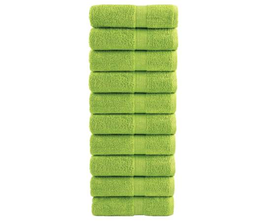 Prosoape mâini premium 10 buc verde 30x30cm 600 gsm 100% bumbac