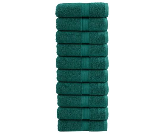 Prosoape mâini premium 10 buc verde 30x30cm 600 gsm 100% bumbac