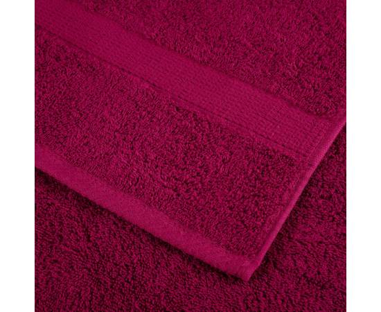 Prosoape premium 4 buc roșu bordo 100x200cm 600gsm 100% bumbac, 6 image