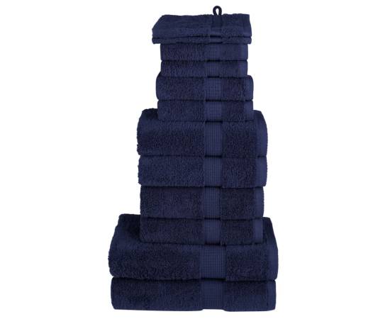 Set de prosoape premium 12 piese bleumarin 600 g/m² 100% bumbac