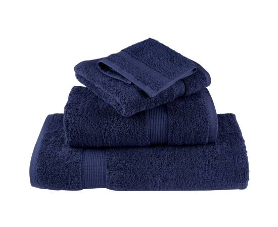 Set de prosoape premium 12 piese bleumarin 600 g/m² 100% bumbac, 4 image