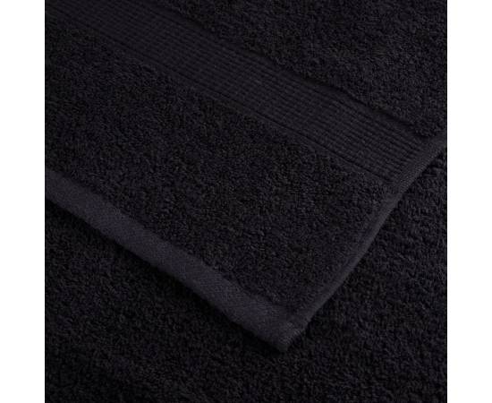 Prosoape mâini premium 10 buc negru 30x30cm 600 gsm 100% bumbac, 6 image