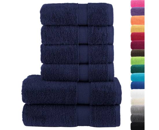 Set de prosoape premium 6 piese bleumarin, 600 g/m² 100% bumbac, 2 image