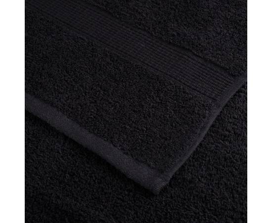 Prosoape premium 4 buc. negru 100x200cm 600gsm 100% bumbac, 6 image