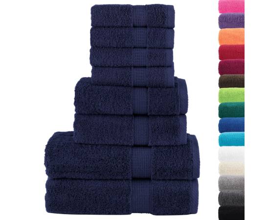 Set de prosoape premium 8 piese bleumarin, 600 g/m² 100% bumbac, 2 image