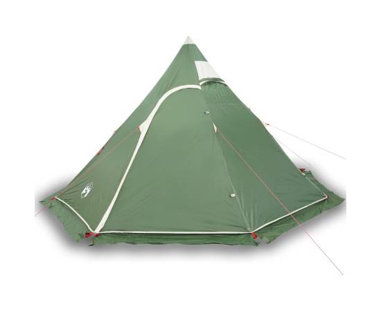 Cort de camping tipi pentru 5 persoane, verde, impermeabil, 2 image