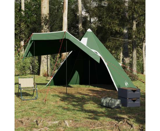 Cort de camping tipi pentru 5 persoane, verde, impermeabil, 4 image