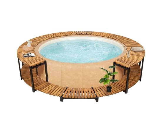 Mobilier de împrejmuire spa, 273x53 cm, lemn masiv de acacia