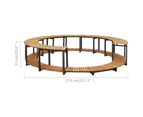 Mobilier de împrejmuire spa, 273x53 cm, lemn masiv de acacia, 7 image