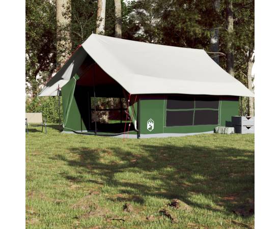 Cort de camping pentru 5 persoane, verde, impermeabil, 4 image