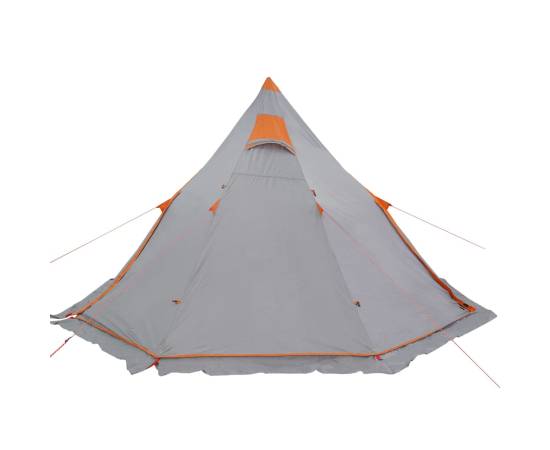 Cort de camping tipi pentru 5 persoană, gri, impermeabil, 9 image