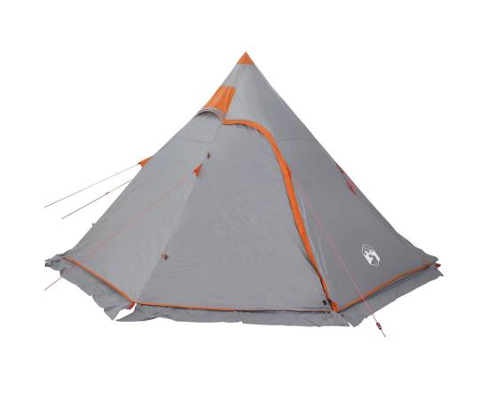 Cort de camping tipi pentru 5 persoană, gri, impermeabil, 3 image