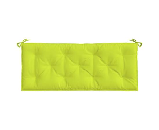 Pernă bancă grădină, verde aprins 120x(50+50)x7cm textil oxford, 5 image