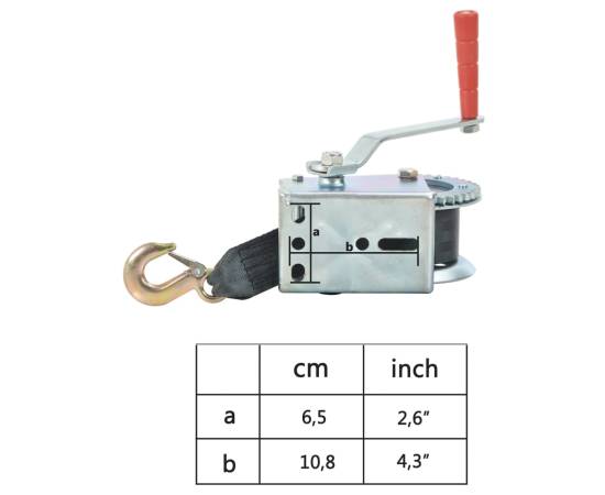 Troliu manual cu bandă, 540 kg, 7 image