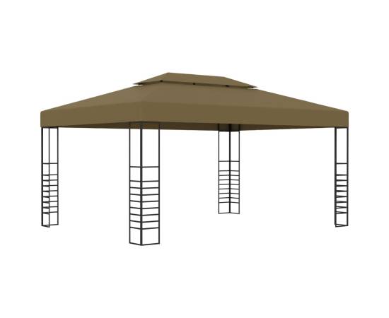 Pavilion de grădină, gri taupe, 3 x 4 m, 180 g/m²