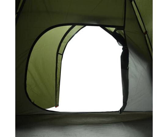 Cort camping cupolă 3 persoane verde măsliniu impermeabil, 10 image