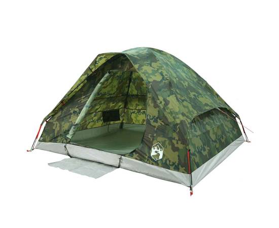 Cort de camping cupolă pentru 2 persoane, camuflaj, impermeabil, 4 image