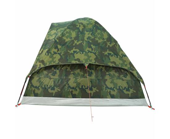 Cort de camping cupolă pentru 2 persoane, camuflaj, impermeabil, 9 image