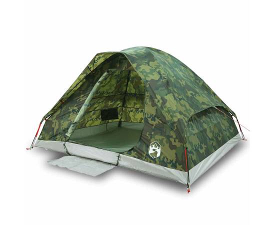 Cort de camping cupolă pentru 2 persoane, camuflaj, impermeabil, 2 image