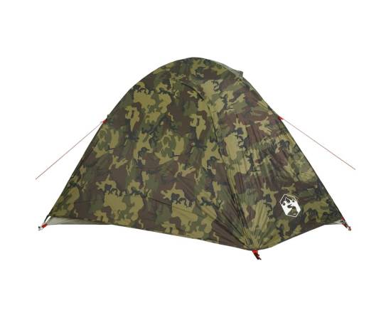 Cort de camping cupolă pentru 3 persoane, camuflaj, impermeabil, 7 image