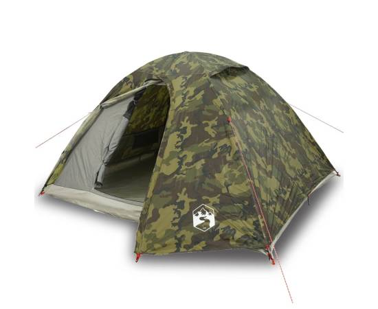 Cort de camping cupolă pentru 3 persoane, camuflaj, impermeabil, 2 image