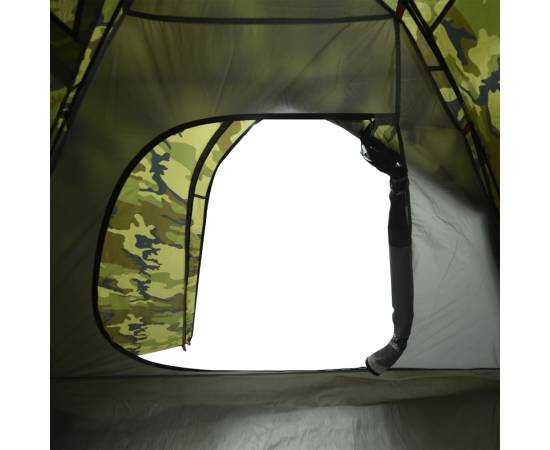 Cort de camping cupolă pentru 3 persoane, camuflaj, impermeabil, 10 image