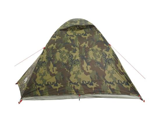 Cort de camping cupolă pentru 4 persoane, camuflaj, impermeabil, 8 image