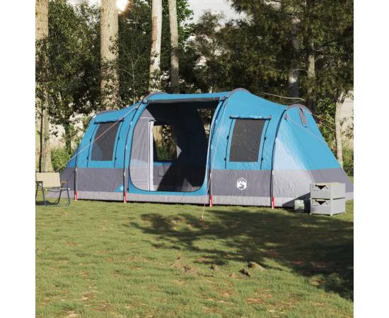 Cort de camping tunel pentru 4 persoane, albastru, impermeabil, 3 image