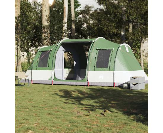 Cort de camping tunel pentru 4 persoane, verde, impermeabil, 3 image