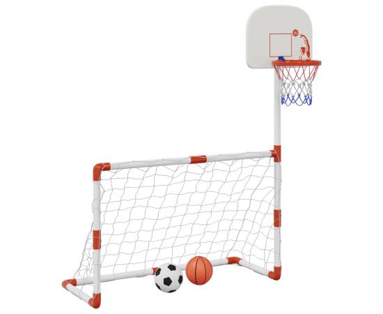 Set fotbal și baschet pentru copii cu mingi, 98x50x70 cm, 2 image