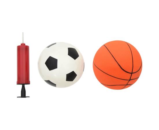 Set fotbal și baschet pentru copii cu mingi, 98x50x70 cm, 11 image