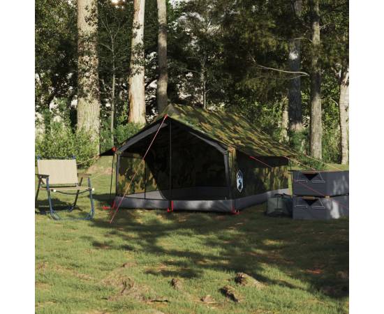 Cort camping pentru 2 persoane, camuflaj, impermeabil, 3 image