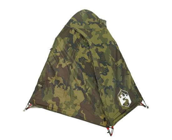 Cort de camping cupolă pentru 2 persoane, camuflaj, impermeabil, 7 image