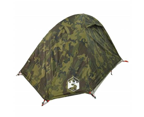 Cort de camping cupolă pentru 2 persoane, camuflaj, impermeabil, 5 image