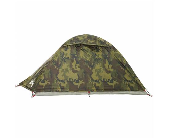 Cort de camping cupolă pentru 2 persoane, camuflaj, impermeabil, 8 image