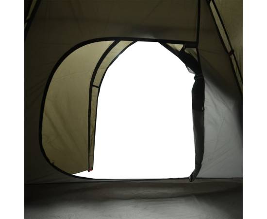 Cort de camping cupolă pentru 4 persoane, maro, impermeabil, 10 image