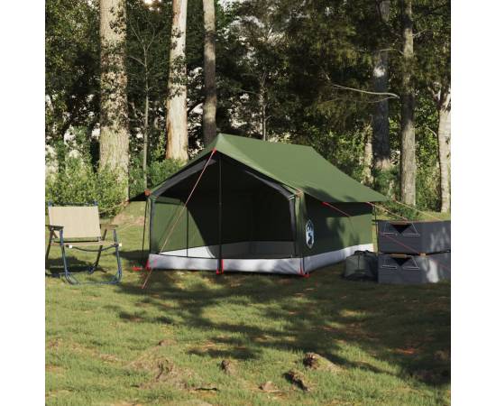 Cort de camping pentru 2 persoane, verde măsliniu, impermeabil, 3 image