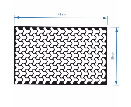 Set 2 folii autoadezive decupate pentru decorarea stopurilor auto, dimensiune 2 x 48 x 30cm, culoare Negru Mat, model HONEYCOMB TRIANGLE, 7 image