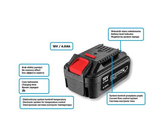 Acumulator 18 v, 4 ah, li-ion, graphite energy, 3 image