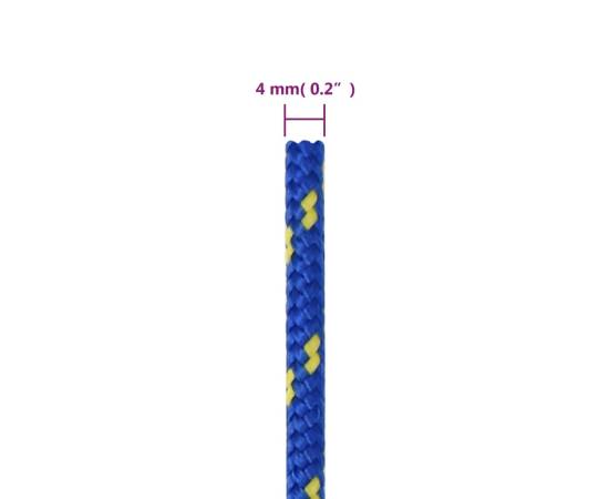 Frânghie de barcă, albastru, 4 mm, 25 m, polipropilenă, 6 image