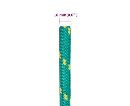 Frânghie de barcă, verde, 16 mm, 50 m, polipropilenă, 6 image