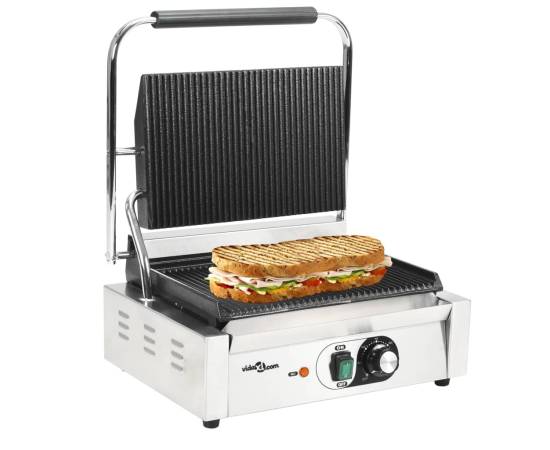 Grill panini cu striații, 43x30,5x20 cm, 2200 w