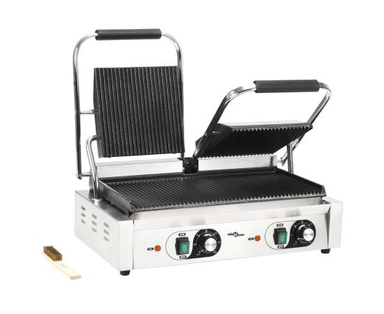 Grill panini dublu cu striații, 57x30,5x20 cm, 3600 w, 2 image