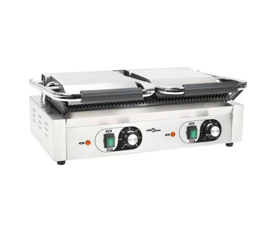 Grill panini dublu cu striații, 57x30,5x20 cm, 3600 w, 5 image