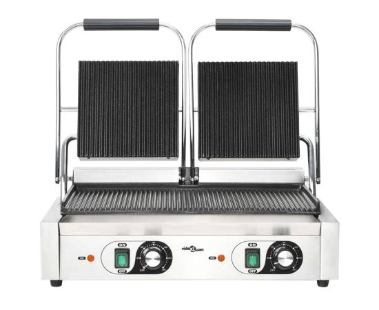 Grill panini dublu cu striații, 57x30,5x20 cm, 3600 w, 4 image