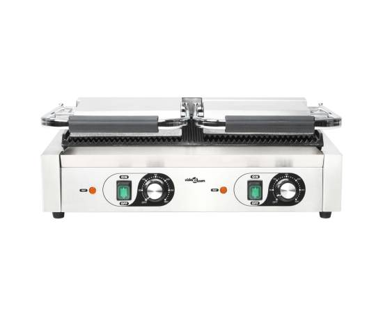 Grill panini dublu cu striații, 57x30,5x20 cm, 3600 w, 6 image