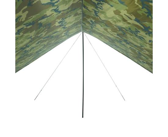 Prelată de camping, camuflaj, 462x306x211 cm, impermeabilă, 6 image