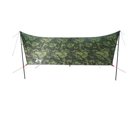 Prelată de camping, camuflaj, 462x306x211 cm, impermeabilă, 5 image