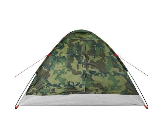 Cort de camping cupolă pentru 4 persoane, camuflaj, impermeabil, 7 image